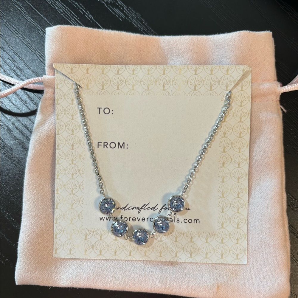 50% Off Forever Crystals December Silver and Blue Bracelet. New. Ships SAME Day